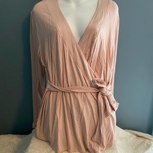 Blush Wrap Blouse
